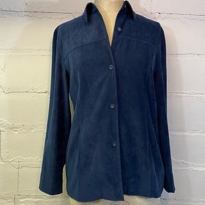 Norton McNaughton Navy Faux Suede Shirt / Jacket